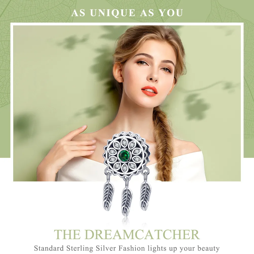 Pandora Style Silver Dreamcatcher Charm - SCC893