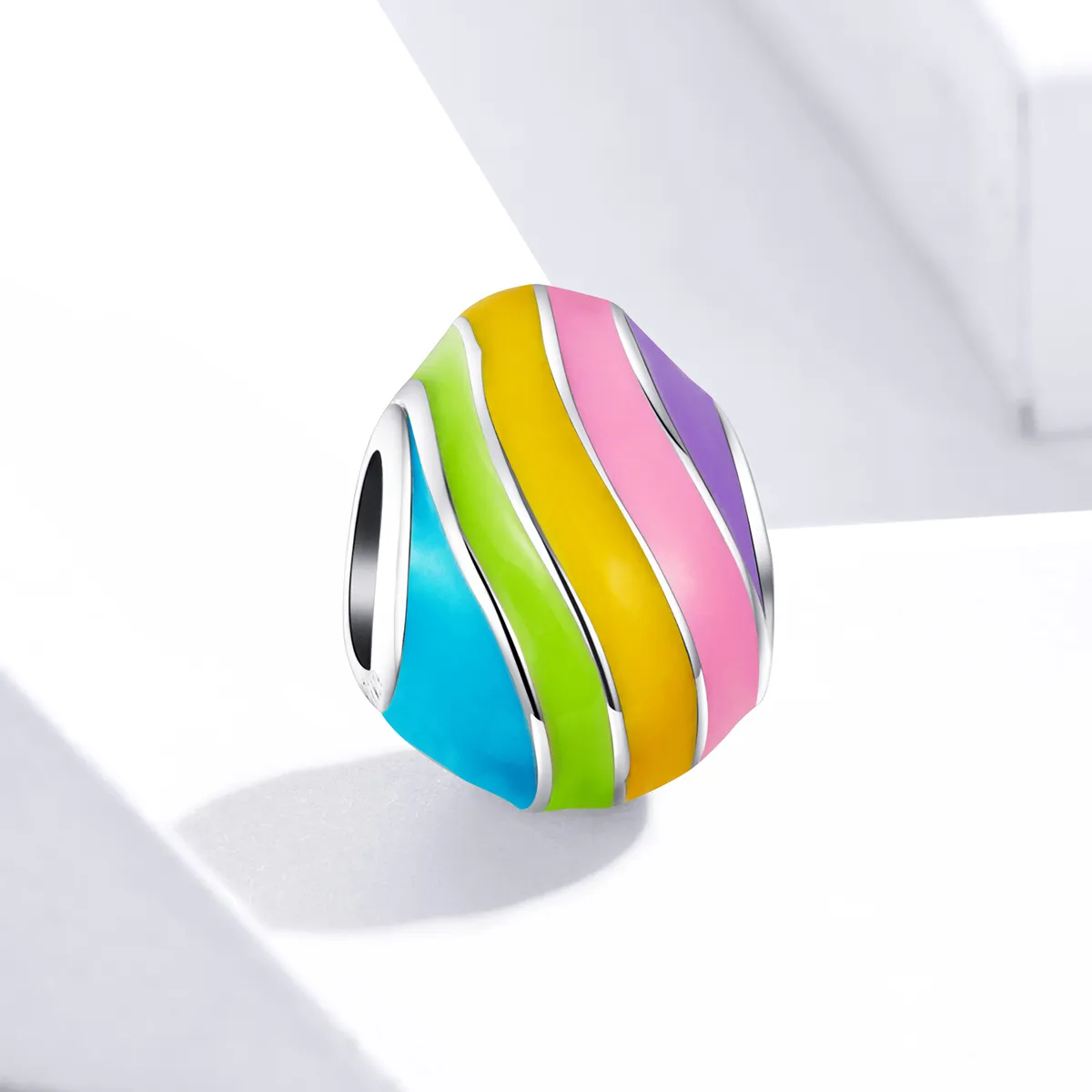 Pandora Style Silver Easter Egg Charm - BSC223