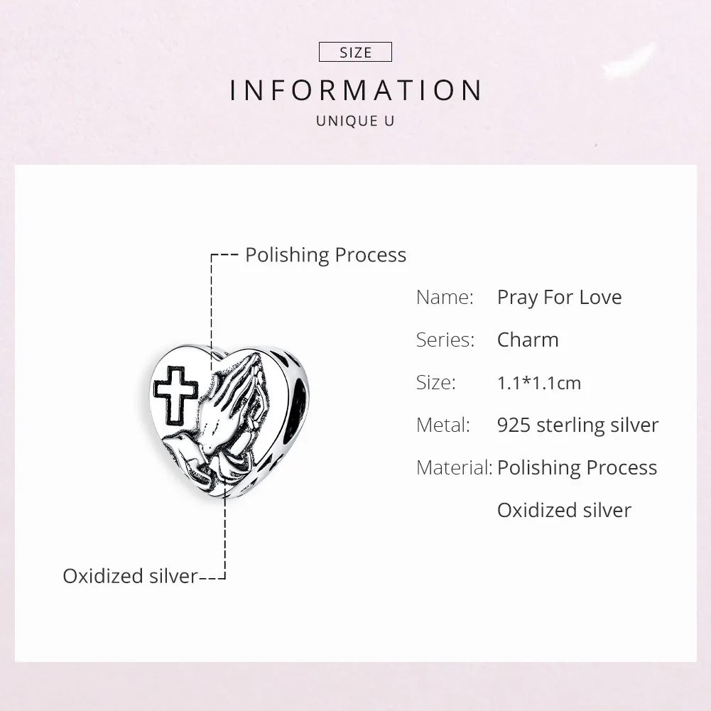 Pandora Style Silver Faith Charm - BSC317