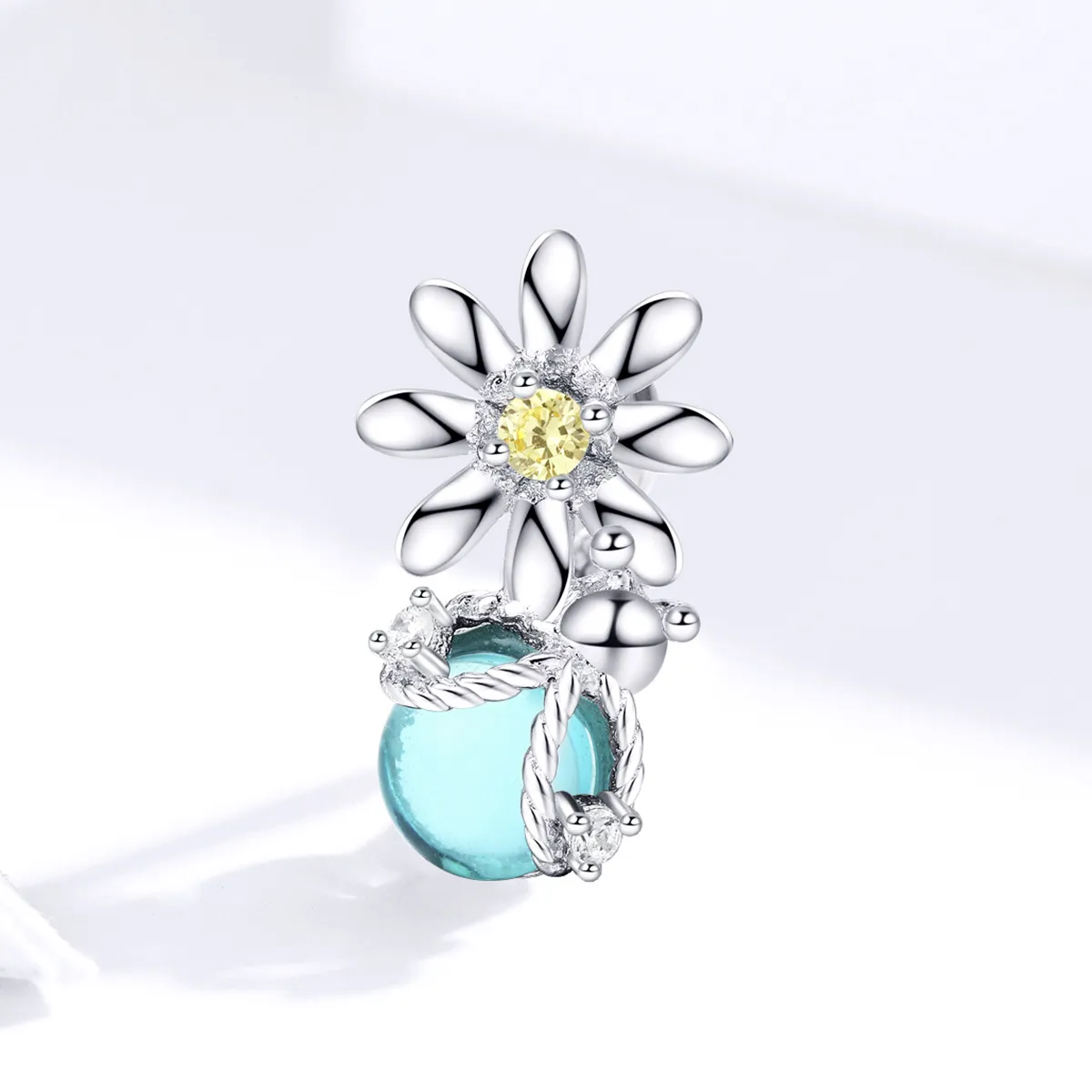 Pandora Style Silver Fireflies And Daisy Charm - SCC1369