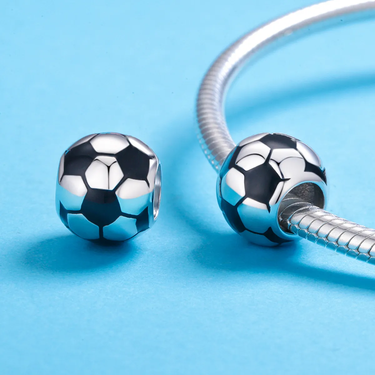 Pandora Style Silver Football Passion Charm - SCC666