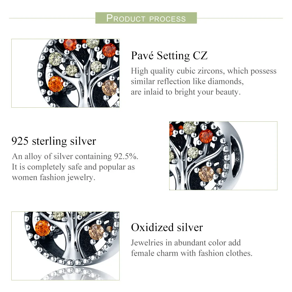 Pandora Style Silver Fruit of Autumn Charm - SCC219