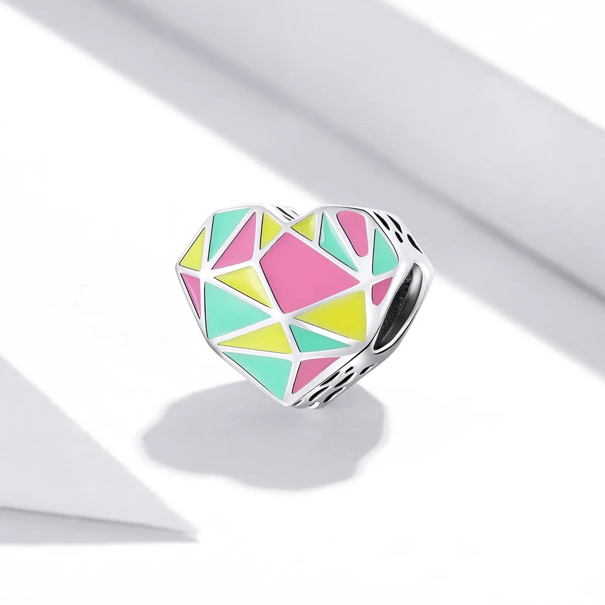 Pandora Style Silver Geometric Patterns Charm - SCC1761