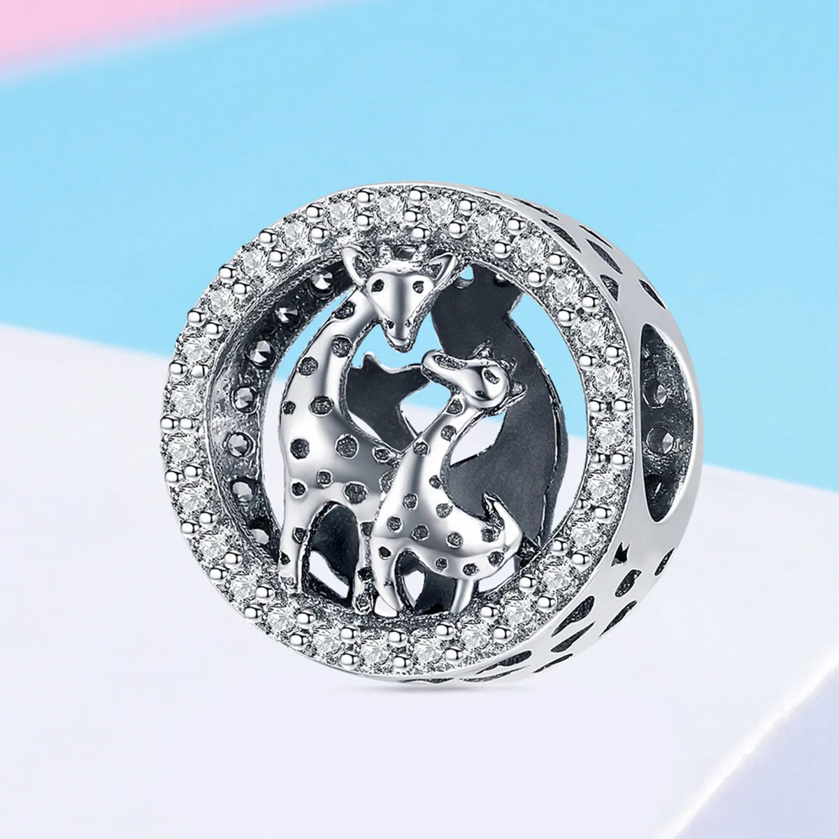 Pandora Style Silver Giraffe Charm - SCC997