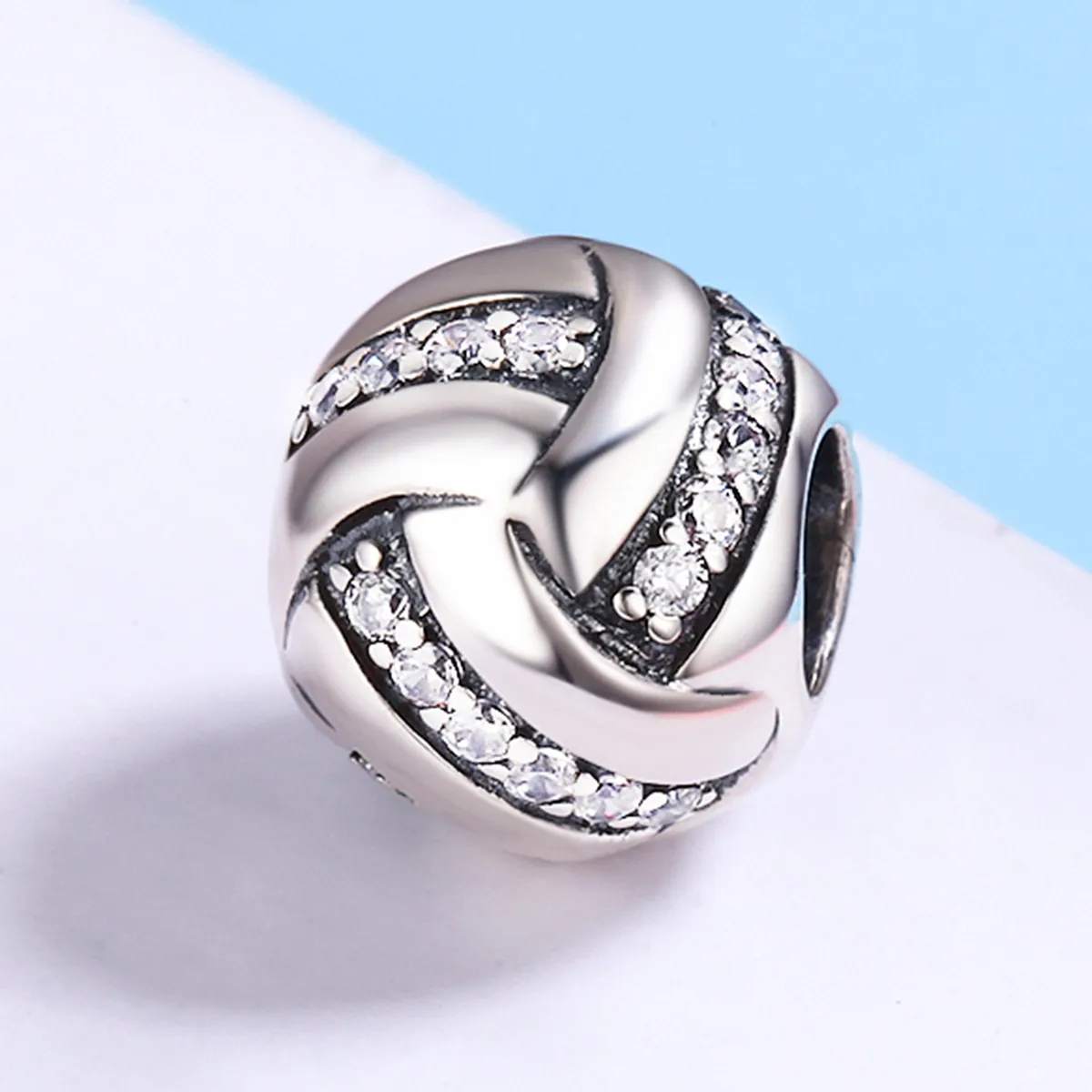 Pandora Style Silver Glittering Complex Charm - SCC302