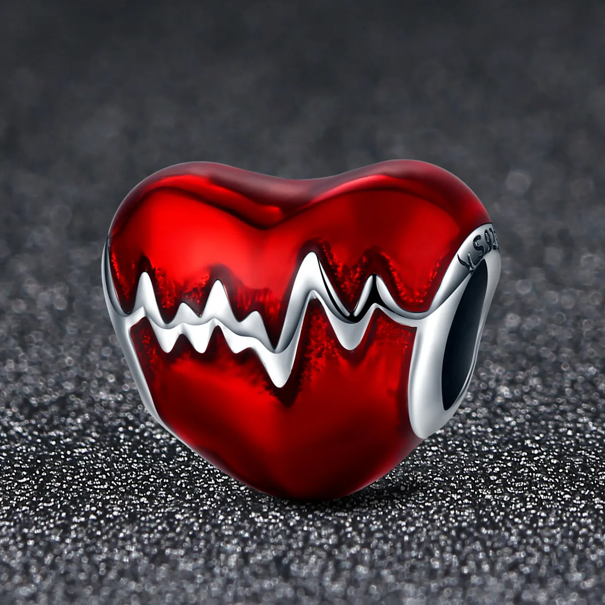 Pandora Style Silver Heart Beat Charm - SCC249