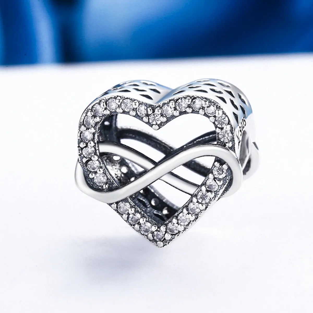 Pandora Style Silver Heart Shape Charm - SCC432