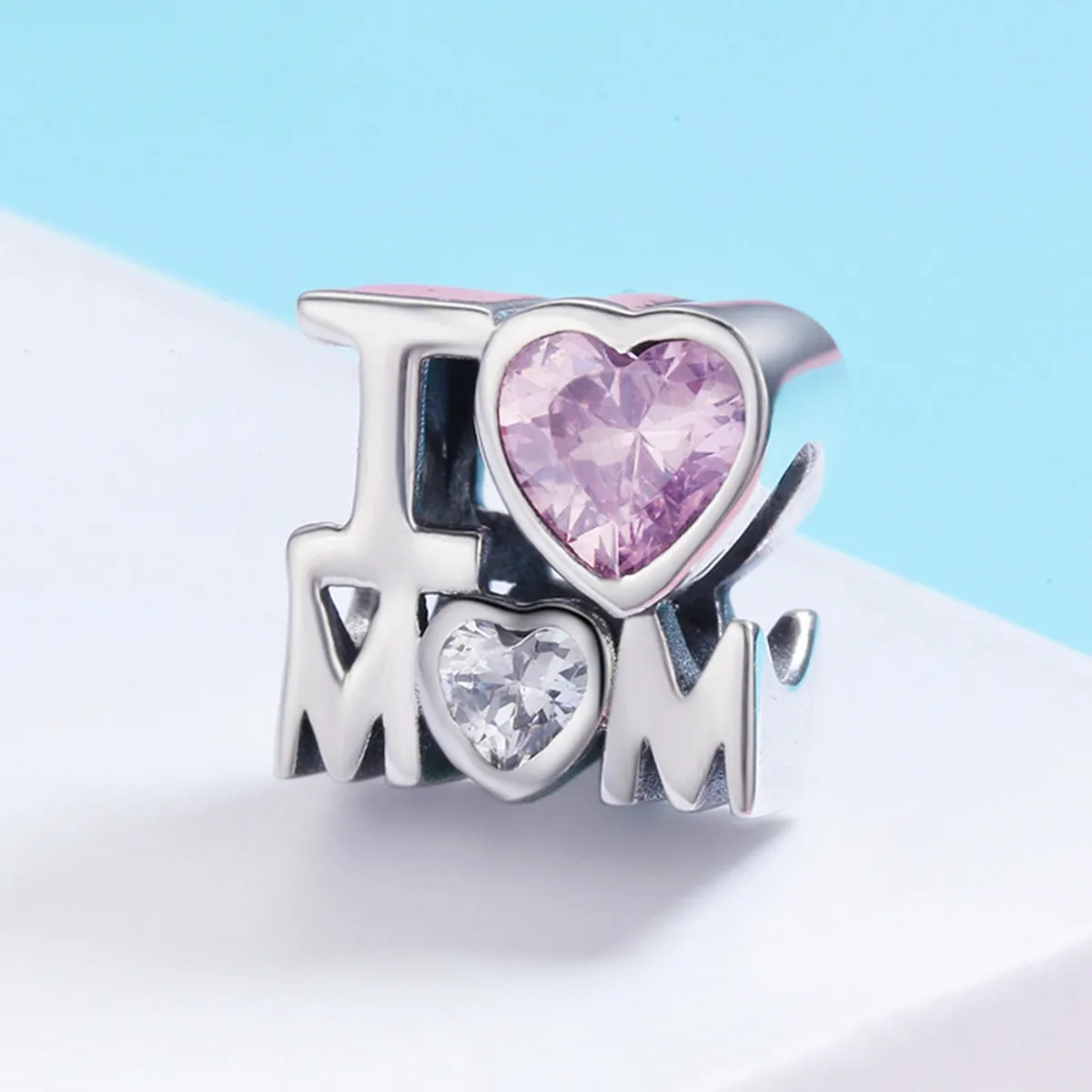 Pandora Style Silver I Love Mom Charm - SCC579