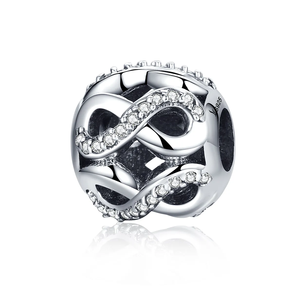 pandora style silver infinity charm scc141