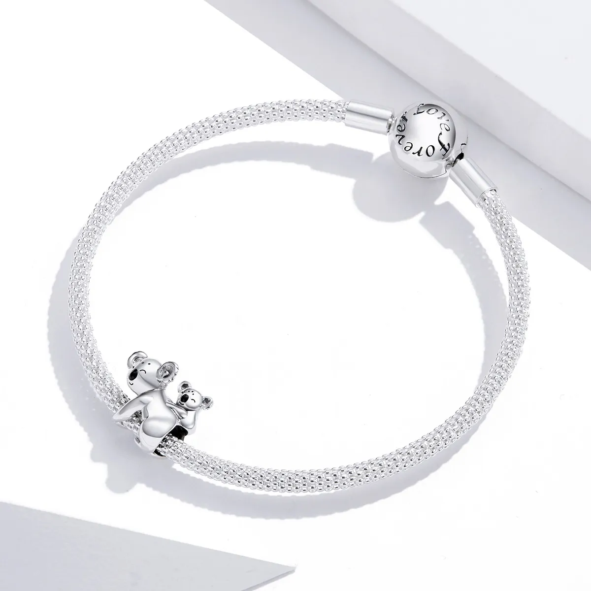 Pandora Style Silver Koala With Kid Charm - BSC260