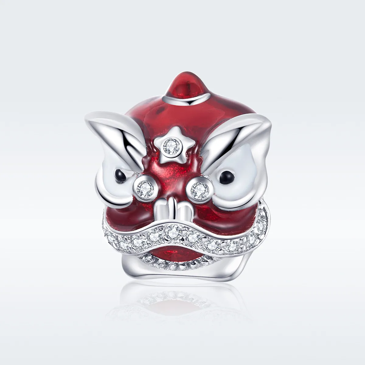 Pandora Style Silver Lion Dance Charm - BSC086