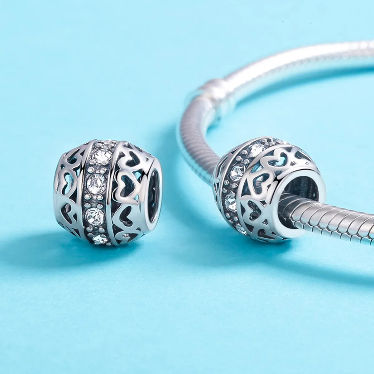 Pandora Style Silver Listen to Love Charm - SCC523