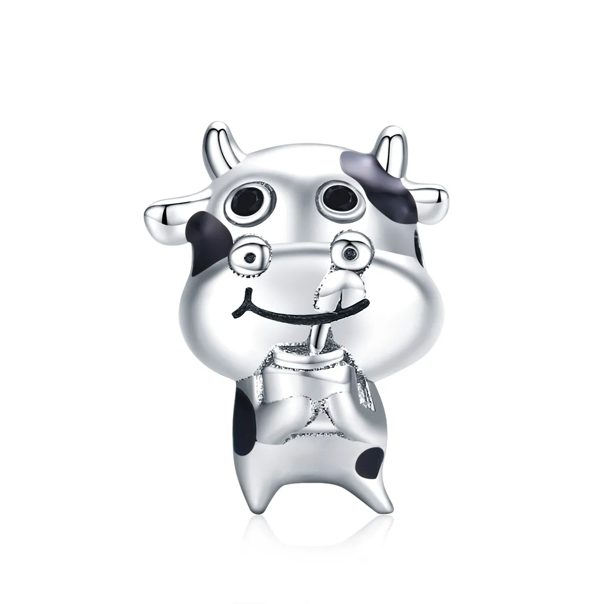 pandora style silver little cow charm scc1574