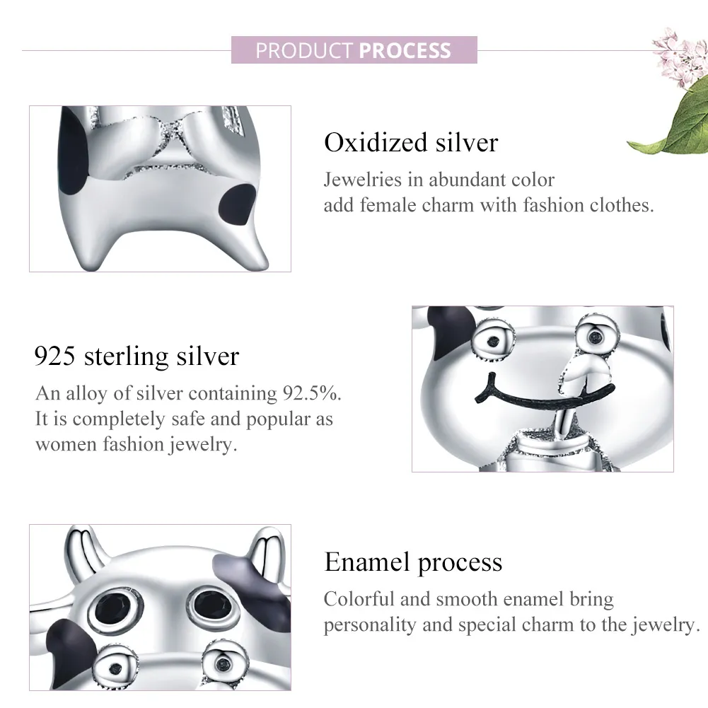 Pandora Style Silver Little Cow Charm - SCC1574