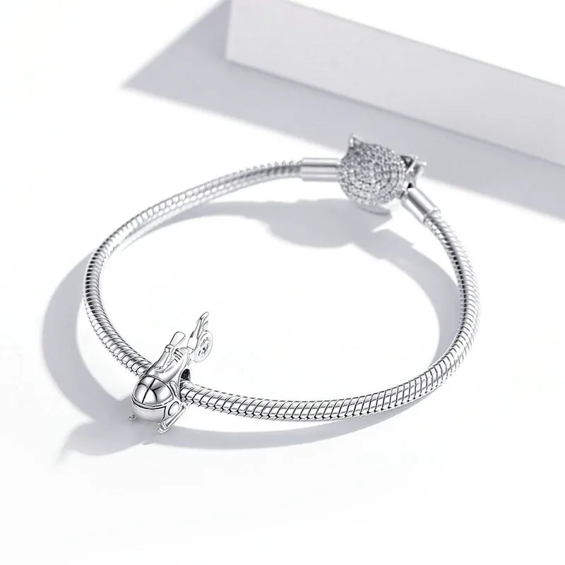 Pandora Style Silver Little Helicopter Charm - SCC1699