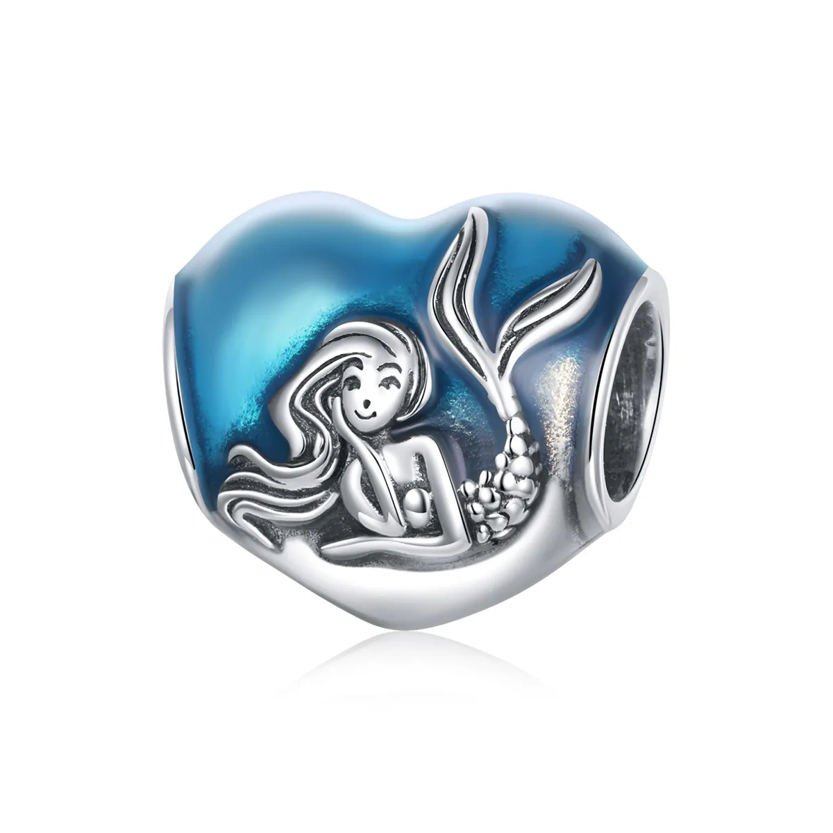 pandora style silver little mermaid dream charm scc1801