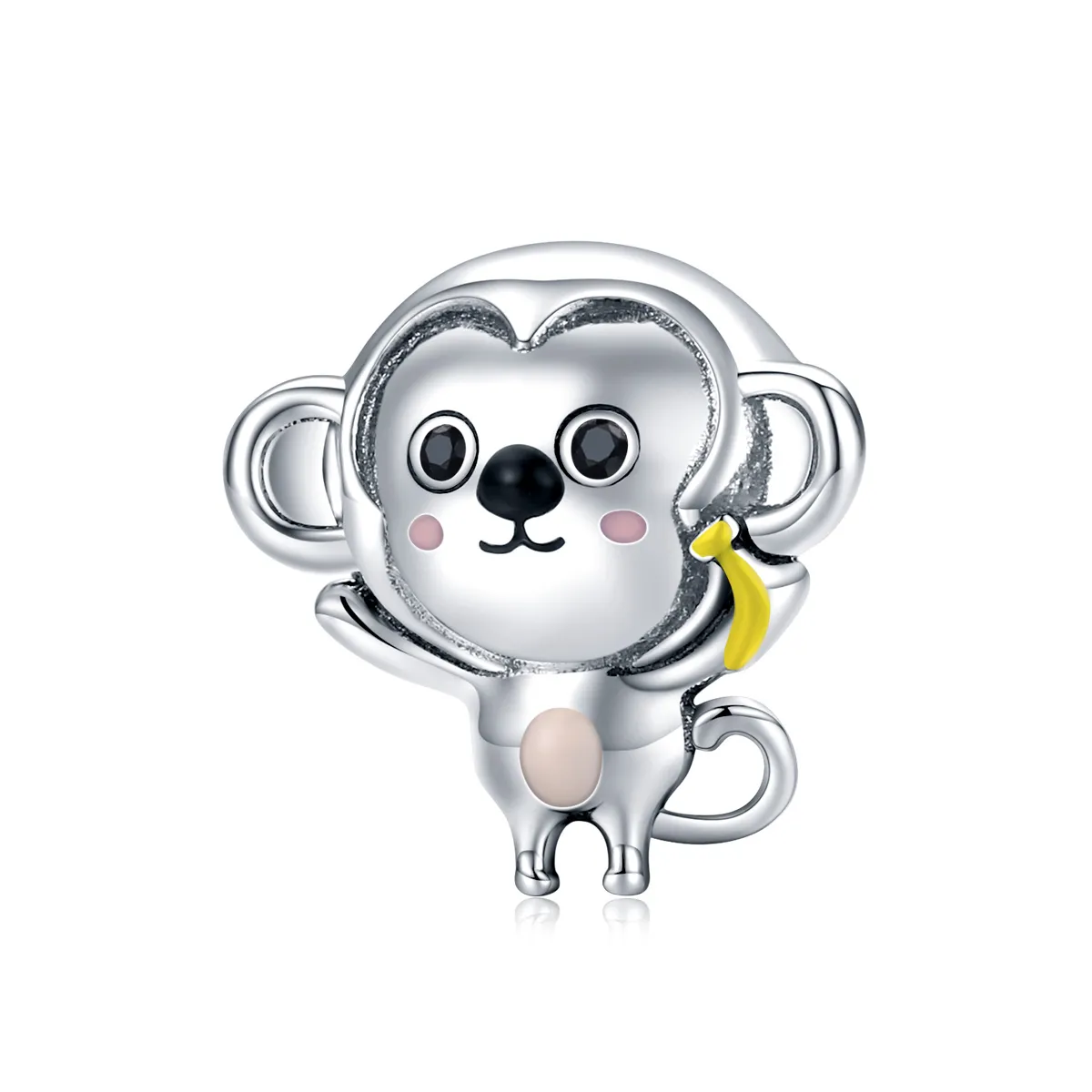 pandora style silver little monkey charm scc1575