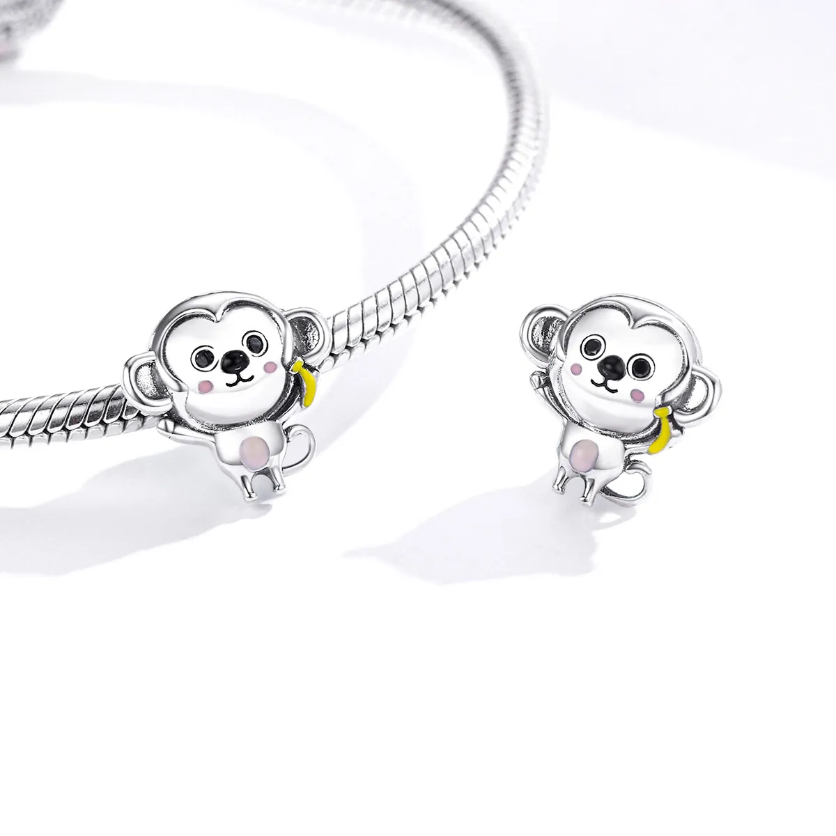 Pandora Style Silver Little Monkey Charm - SCC1575