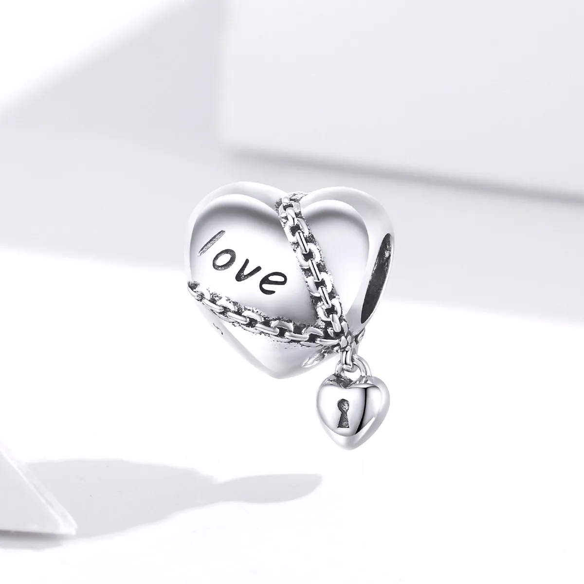 Pandora Style Silver Love Lock Charm - SCC1553