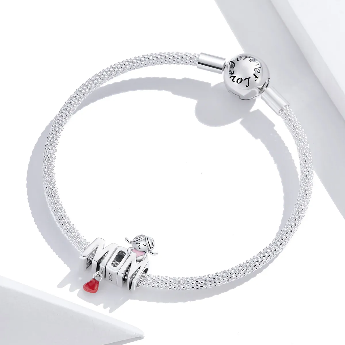 Pandora Style Silver Love Mom Charm - SCC1461