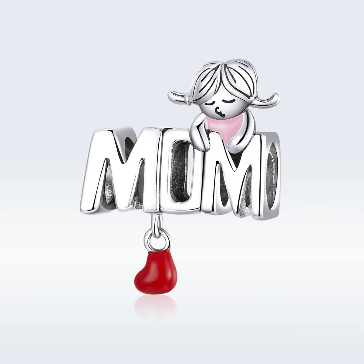 Pandora Style Silver Love Mom Charm - SCC1461