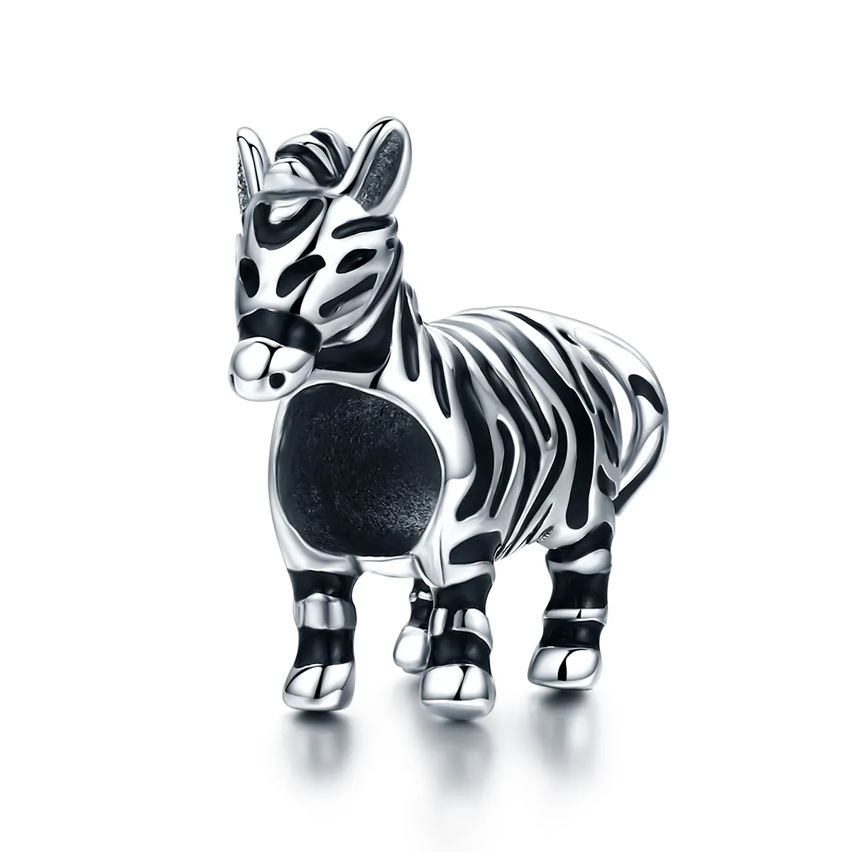 pandora style silver lovely animal zebra charm scc550