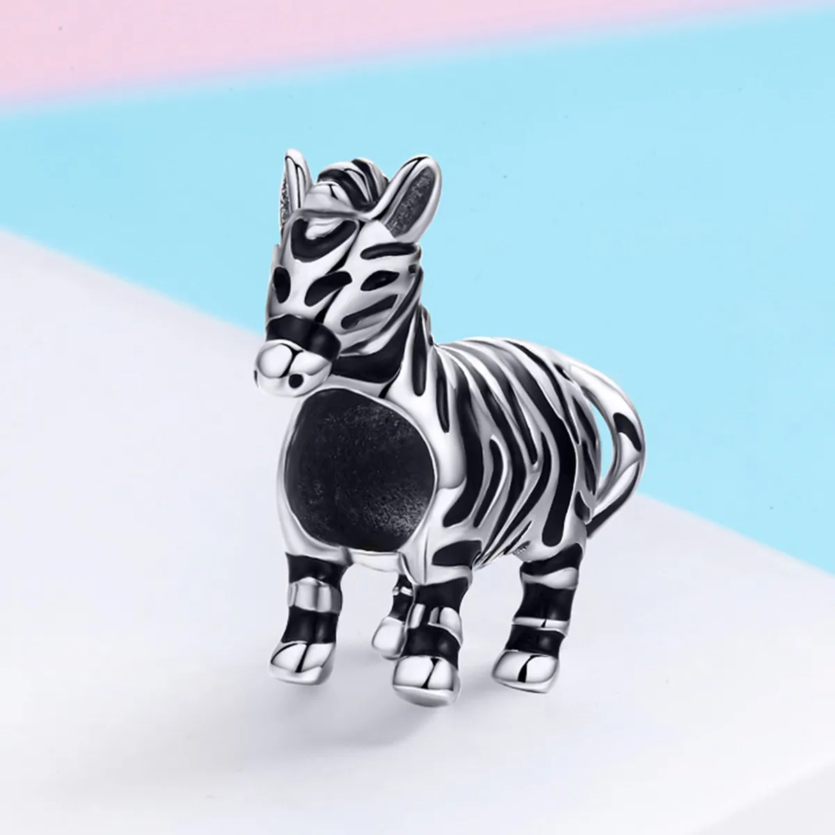 Pandora Style Silver Lovely Animal Zebra Charm - SCC550