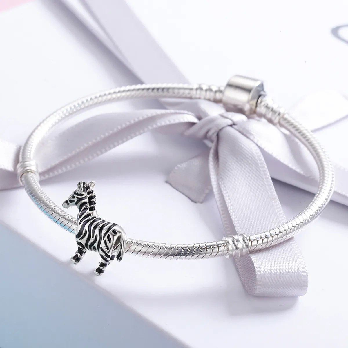 Pandora Style Silver Lovely Animal Zebra Charm - SCC550