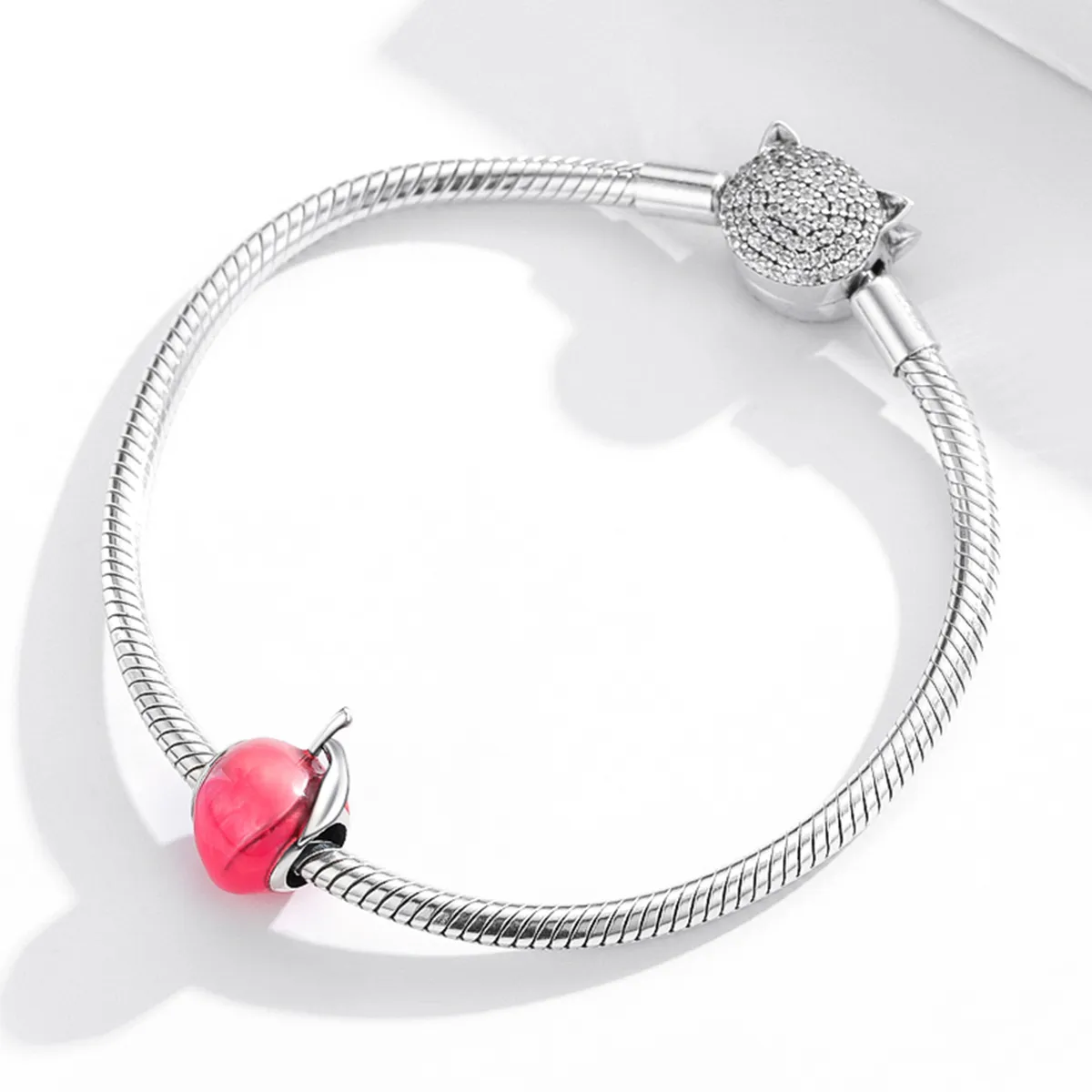 Pandora Style Silver Lovely Peach Charm - SCC1834