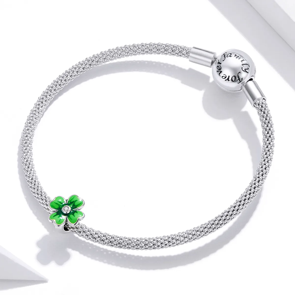 Pandora Style Silver Lucky Clover Charm - SCC1749