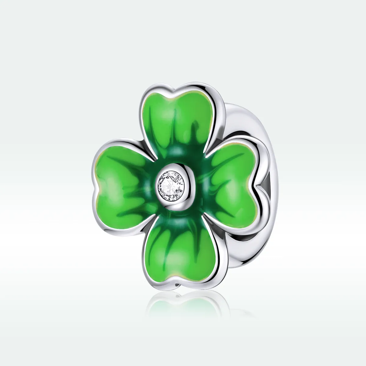 Pandora Style Silver Lucky Clover Charm - SCC1749