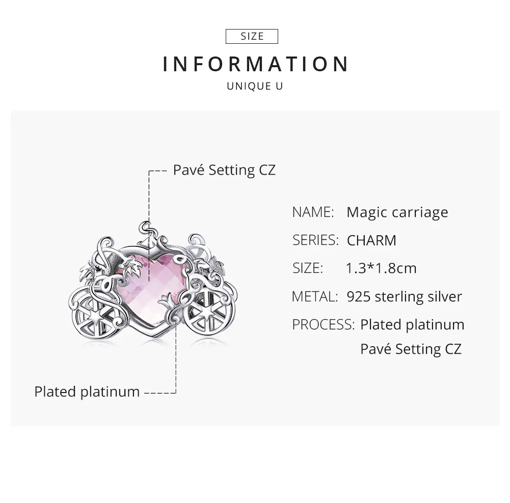 Pandora Style Silver Magic Carriage Charm - BSC412