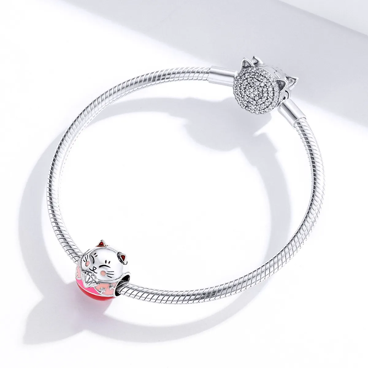 Pandora Style Silver Maneki Neko Charm - SCC1341