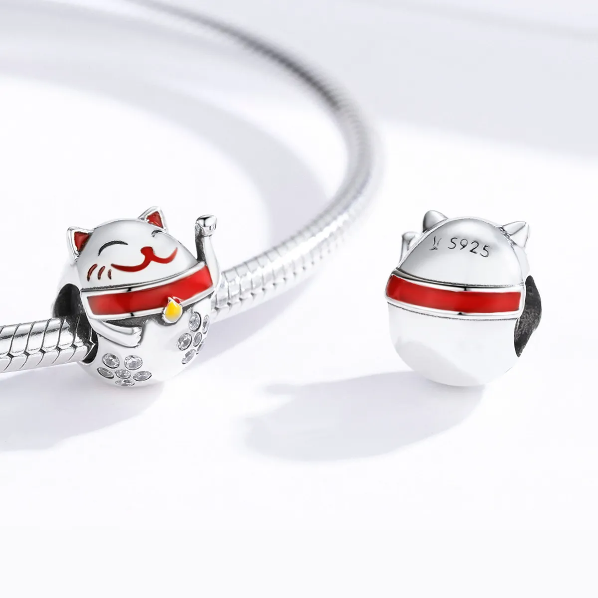 Pandora Style Silver Maneki Neko Charm - SCC1374