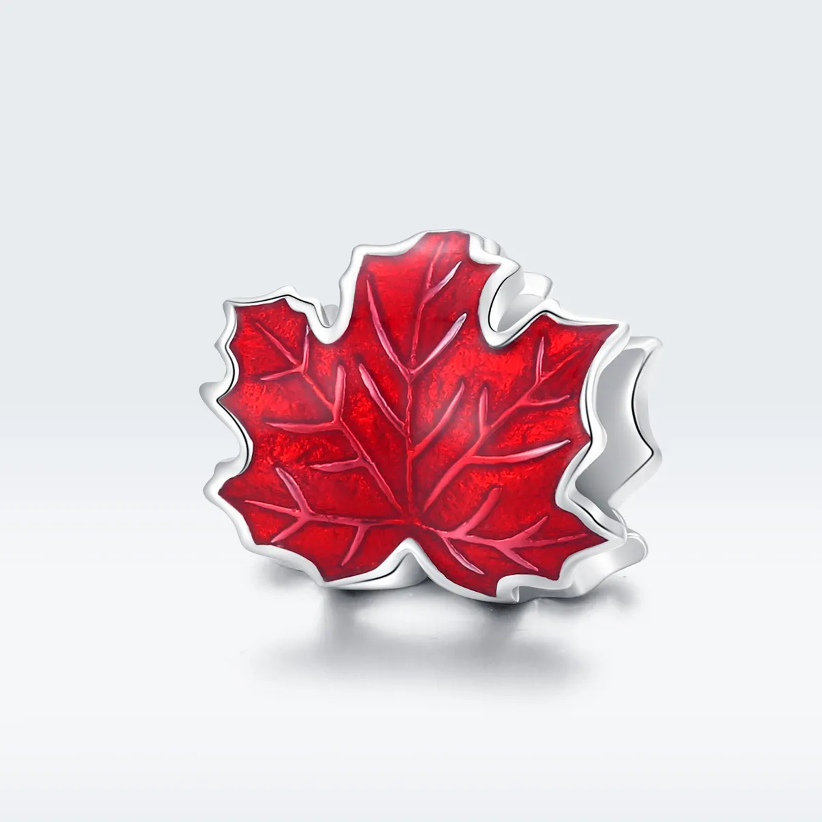 Pandora Style Silver Maple Leaf Charm - BSC335