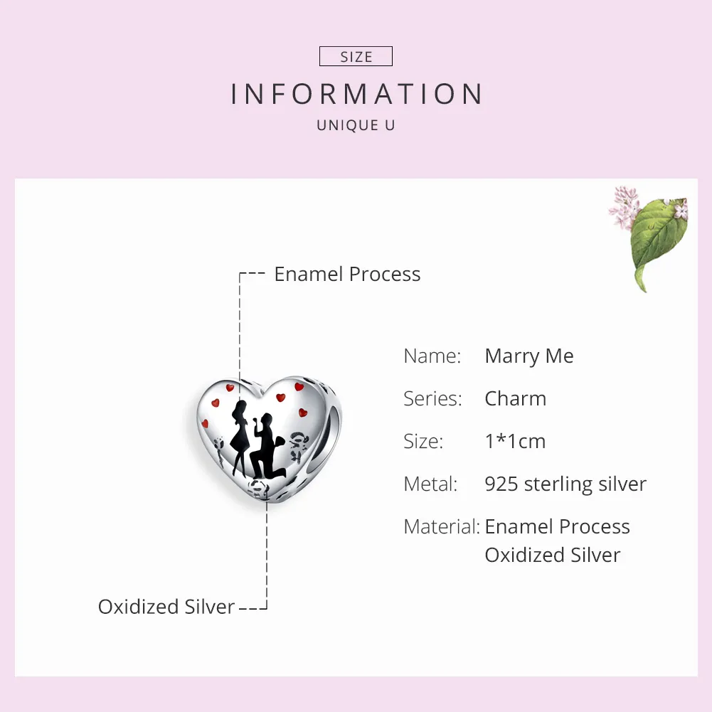 Pandora Style Silver Marry Me Charm - SCC1403