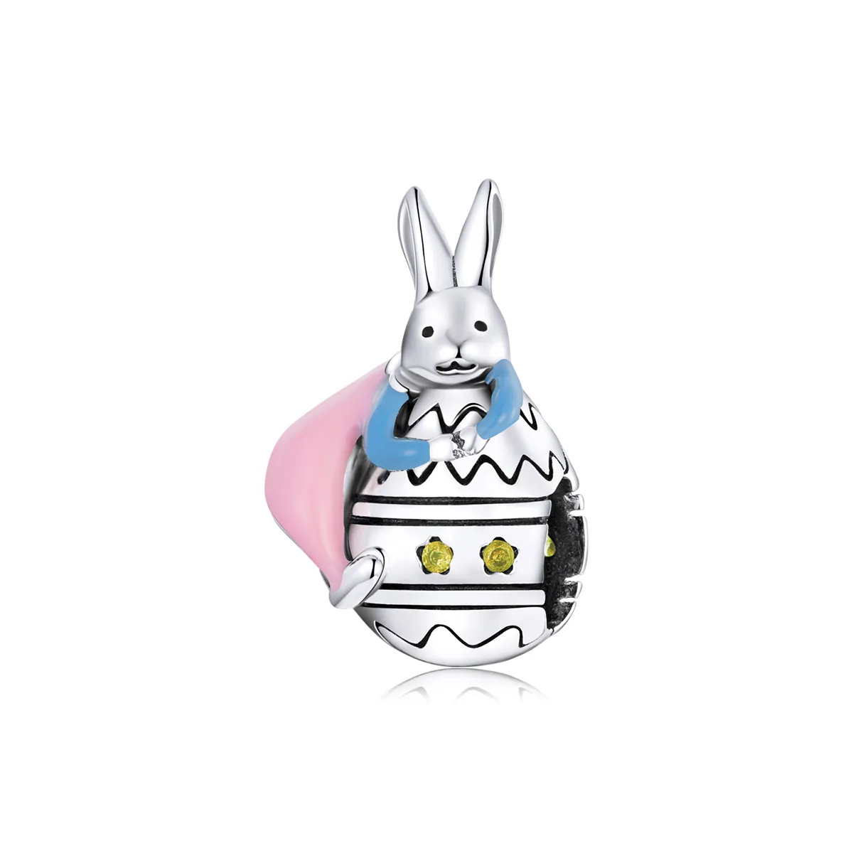 pandora style silver miss rabbit charm scc1754