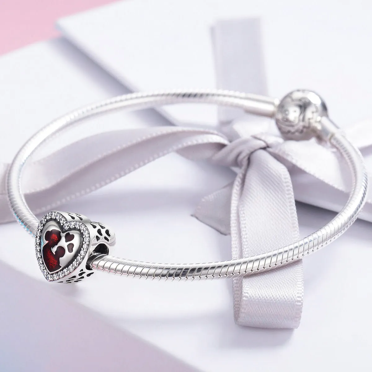 Pandora Style Silver Mom And Son Charm - SCC634