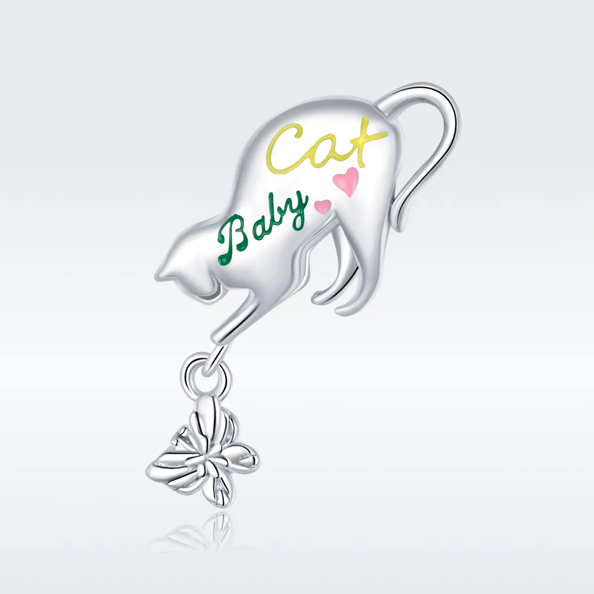 Pandora Style Silver Naughty Cat Charm - SCC1678