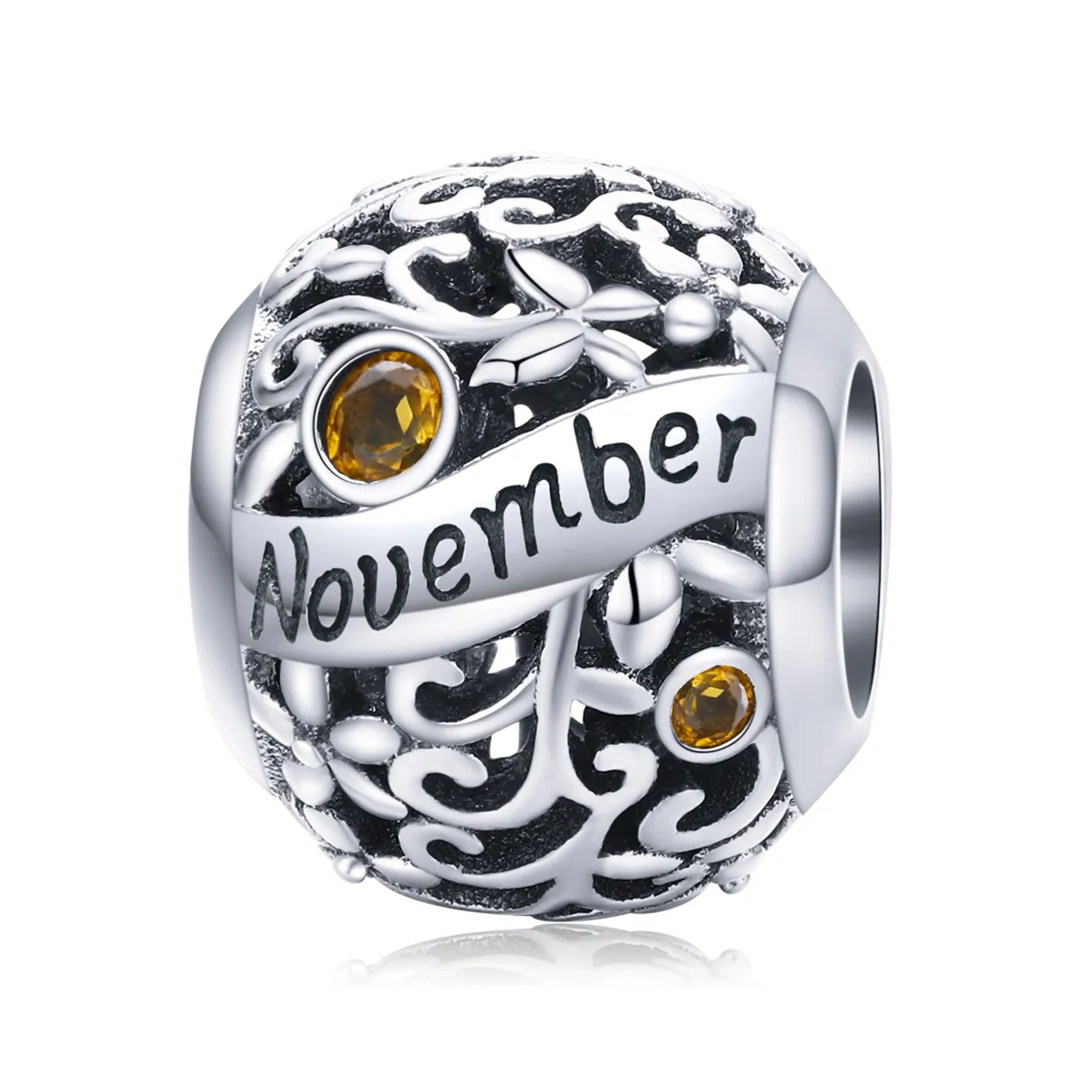 pandora style silver november birthstone charm scc138511