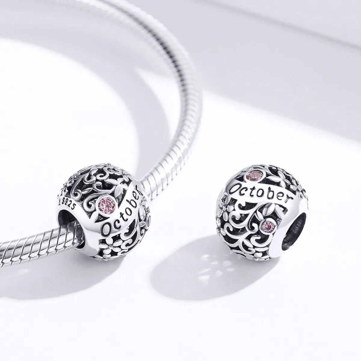 Pandora Style Silver October Birthstone Charm - SCC1385-10