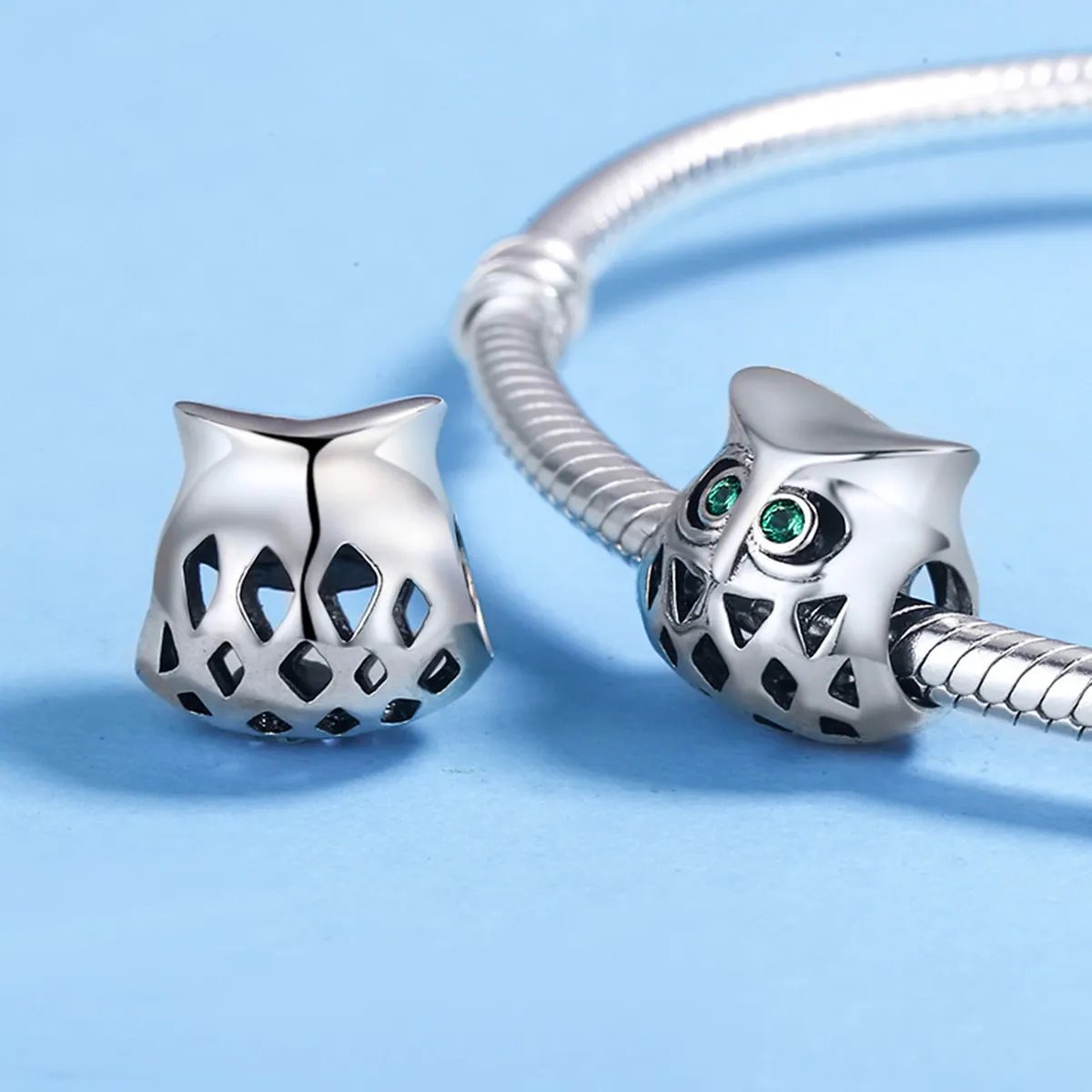 Pandora Style Silver Owl Charm - SCC424