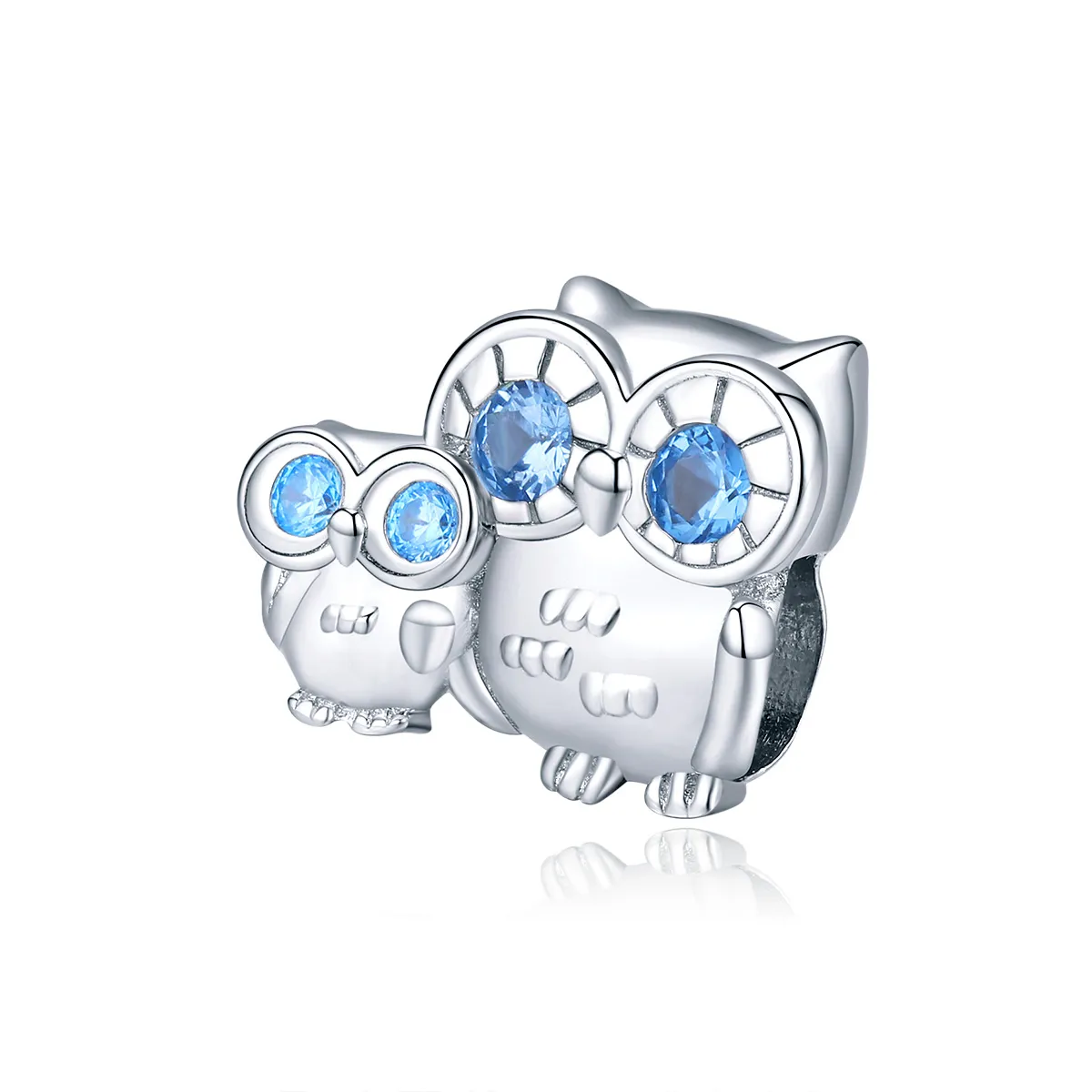 pandora style silver owl mother and child charm bsc238