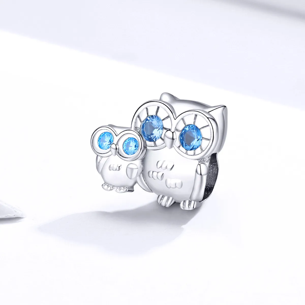 Pandora Style Silver Owl mother and child Charm - BSC238