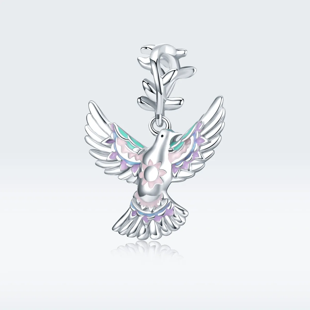 Pandora Style Silver Peace Dove Charm - BSC295