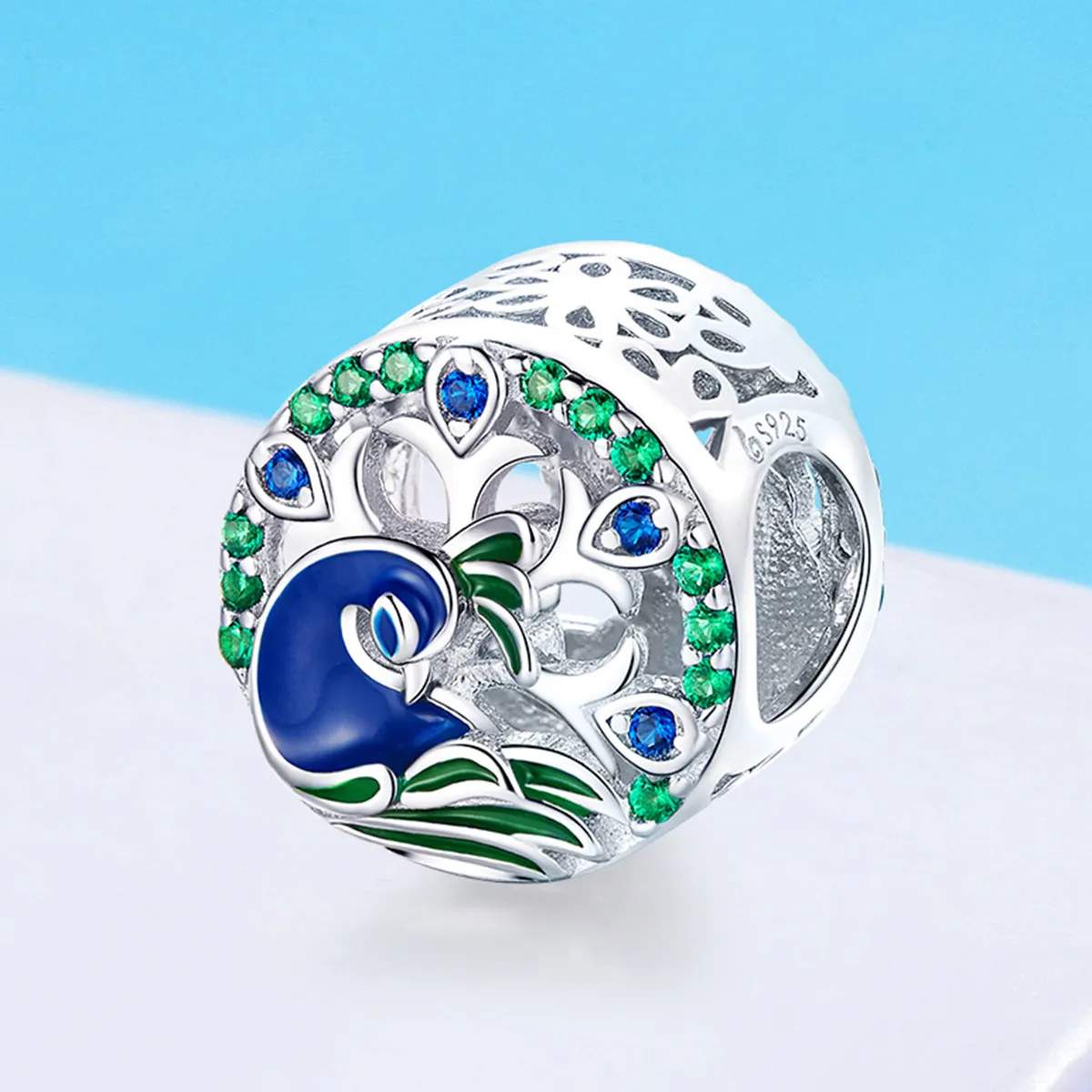 Pandora Style Silver Peafowl Charm - BSC037