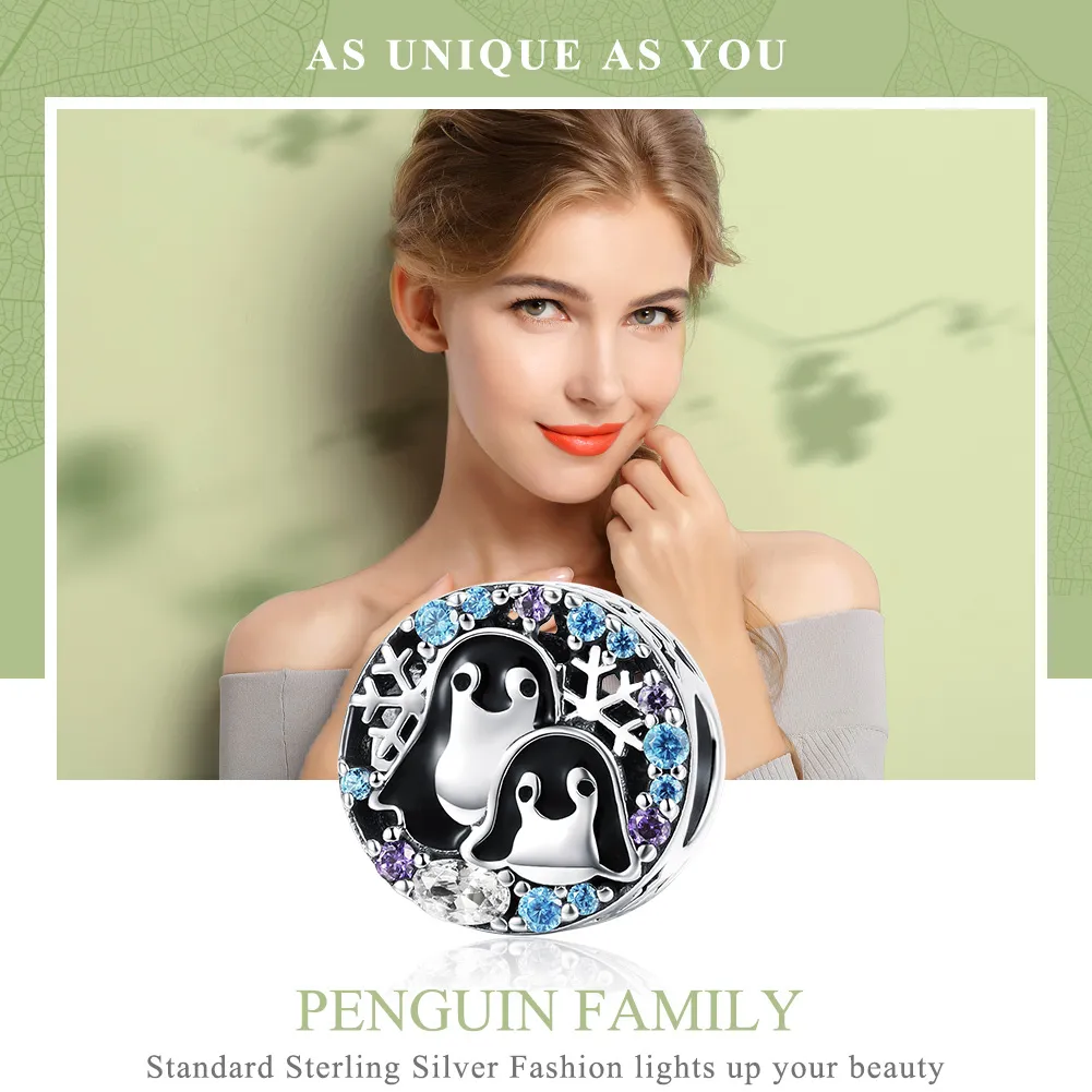 Pandora Style Silver Penguin House Charm - SCC992