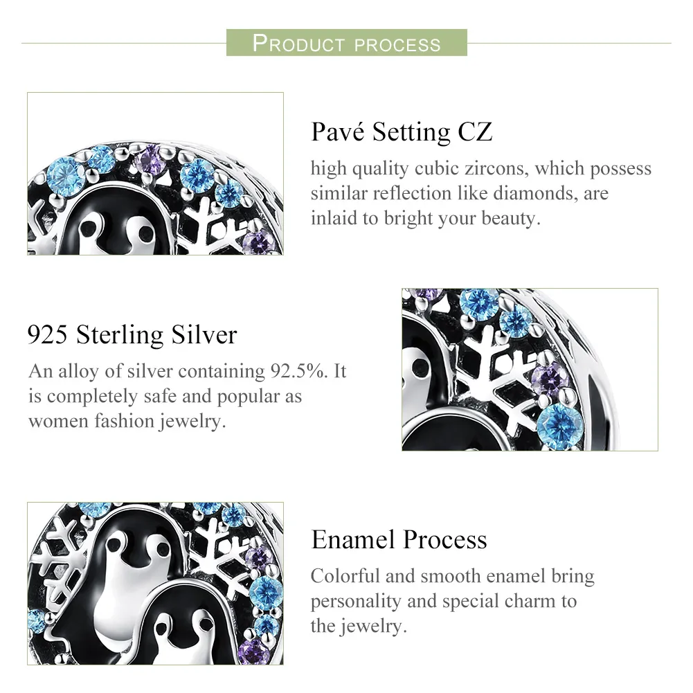 Pandora Style Silver Penguin House Charm - SCC992