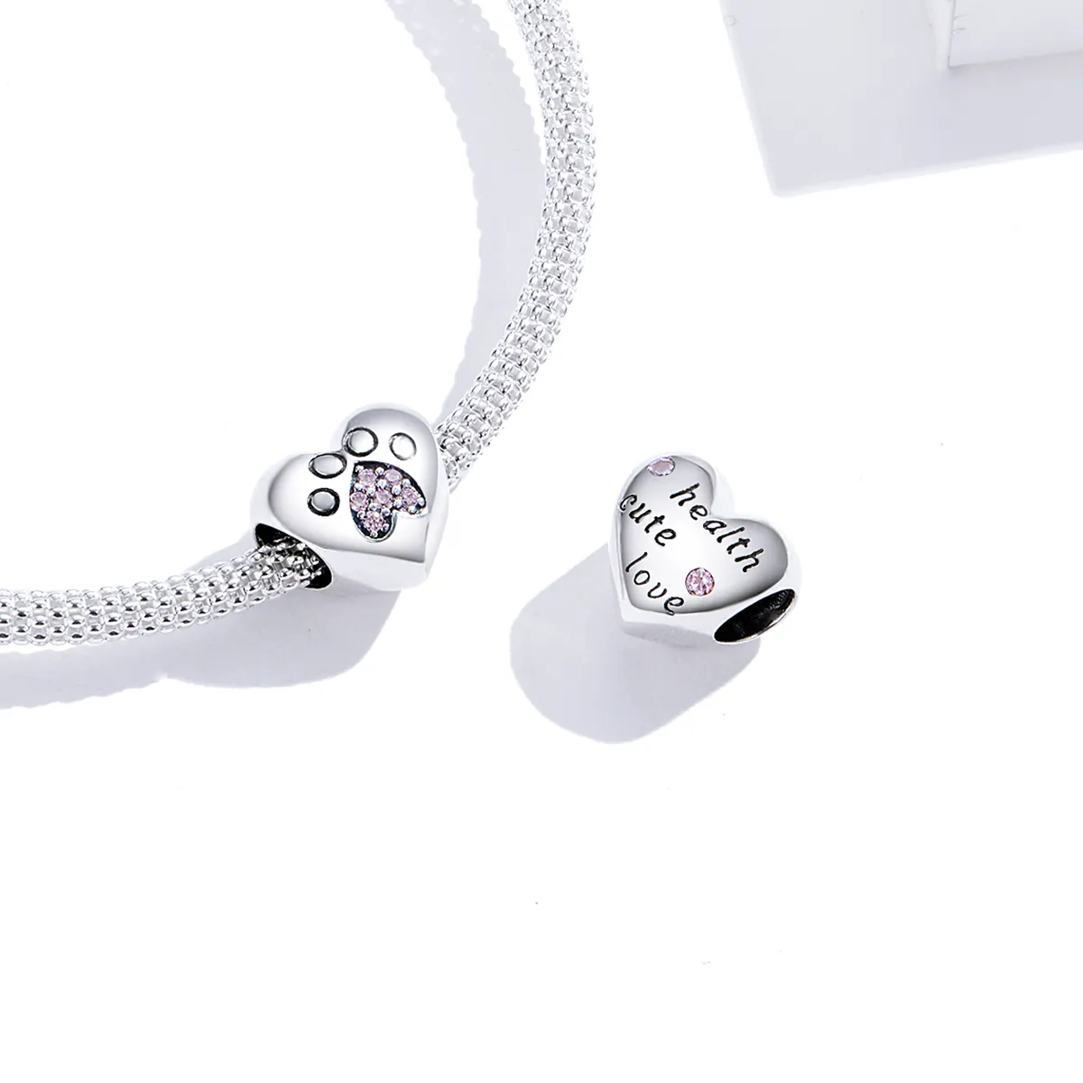 Pandora Style Silver Pet Footprints Charm - BSC209