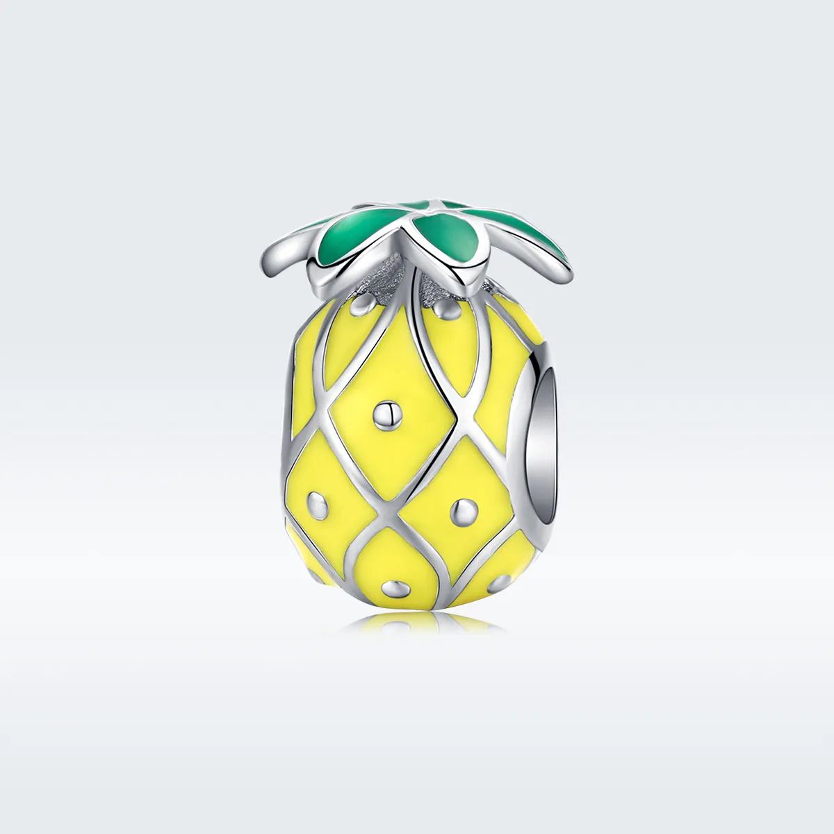 pandora style silver pineapple charm bsc128